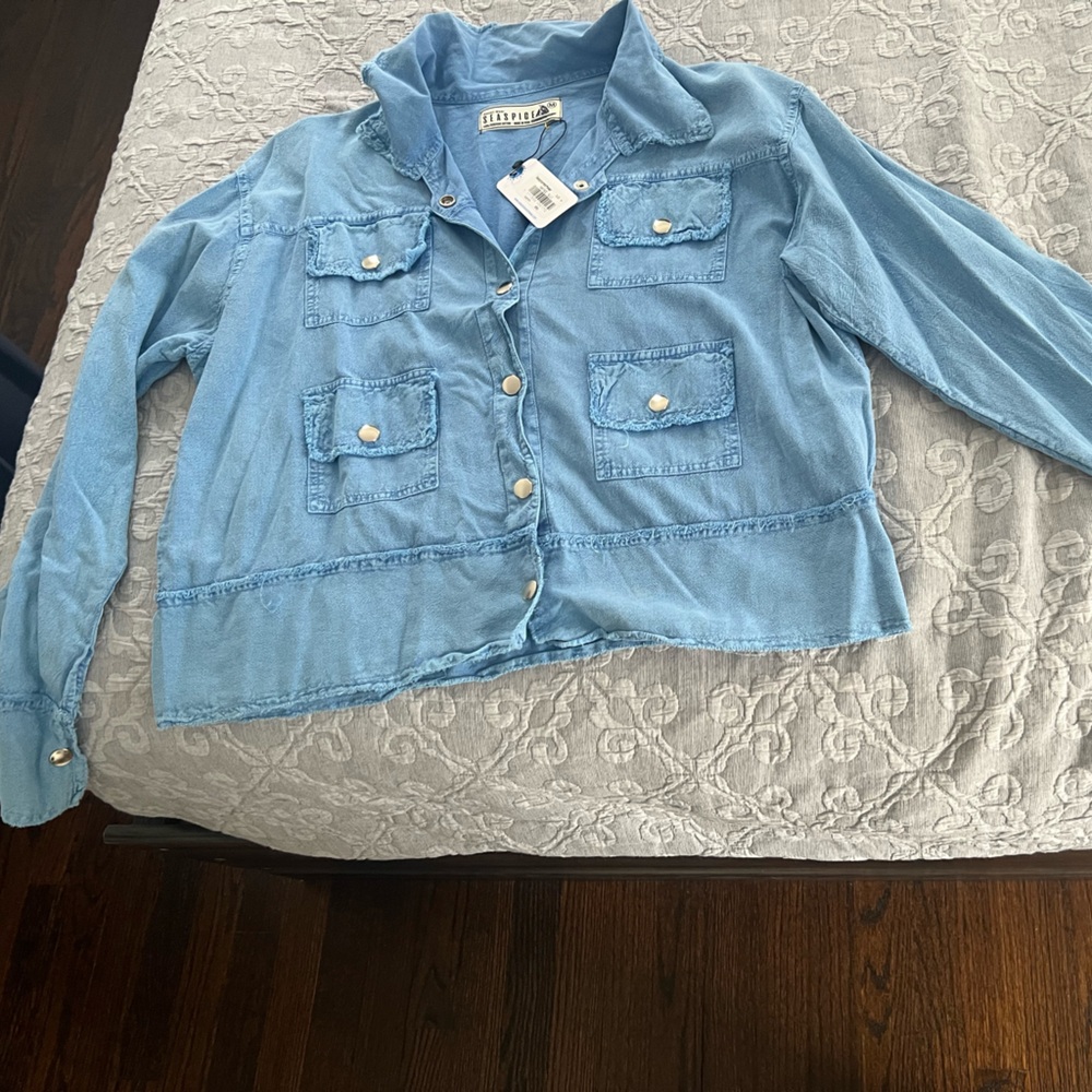 Light Blue Denim Jacket-NWT